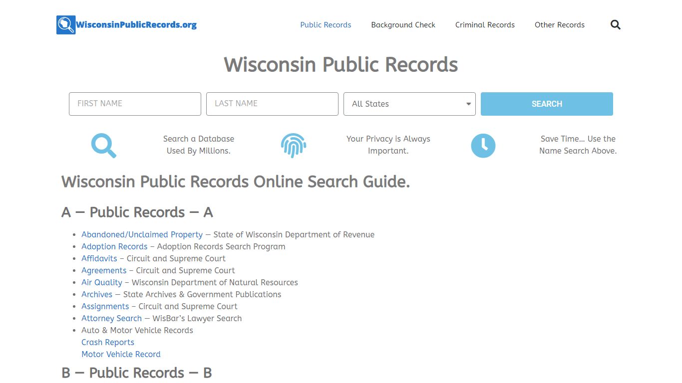 State of Wisconsin Public Records Guide: WisconsinPublicRecords.org